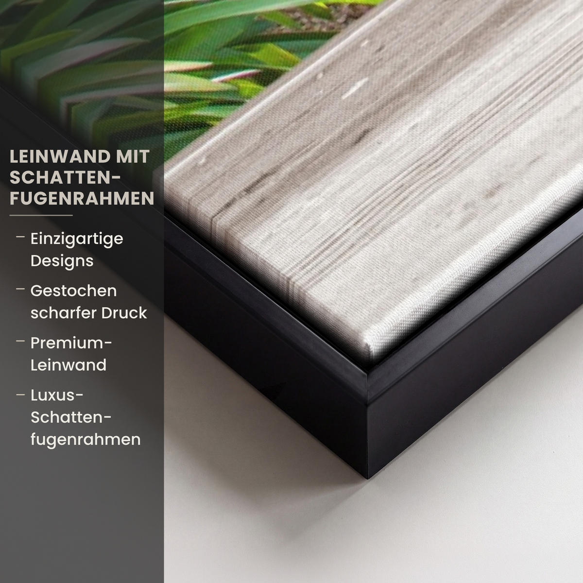 LEINWAND Bilder mit Rahmen - Hortensie - Durchsichtig - Blumen - Sommer - Lila - Weg - 60x90 - Lila, Textil (60/90cm) - MuchoWow