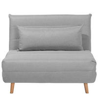 1-SITZER-SCHLAFSOFA Polyester Grau Setten - Hellgrau, Textil (104/82/190cm) - Beliani