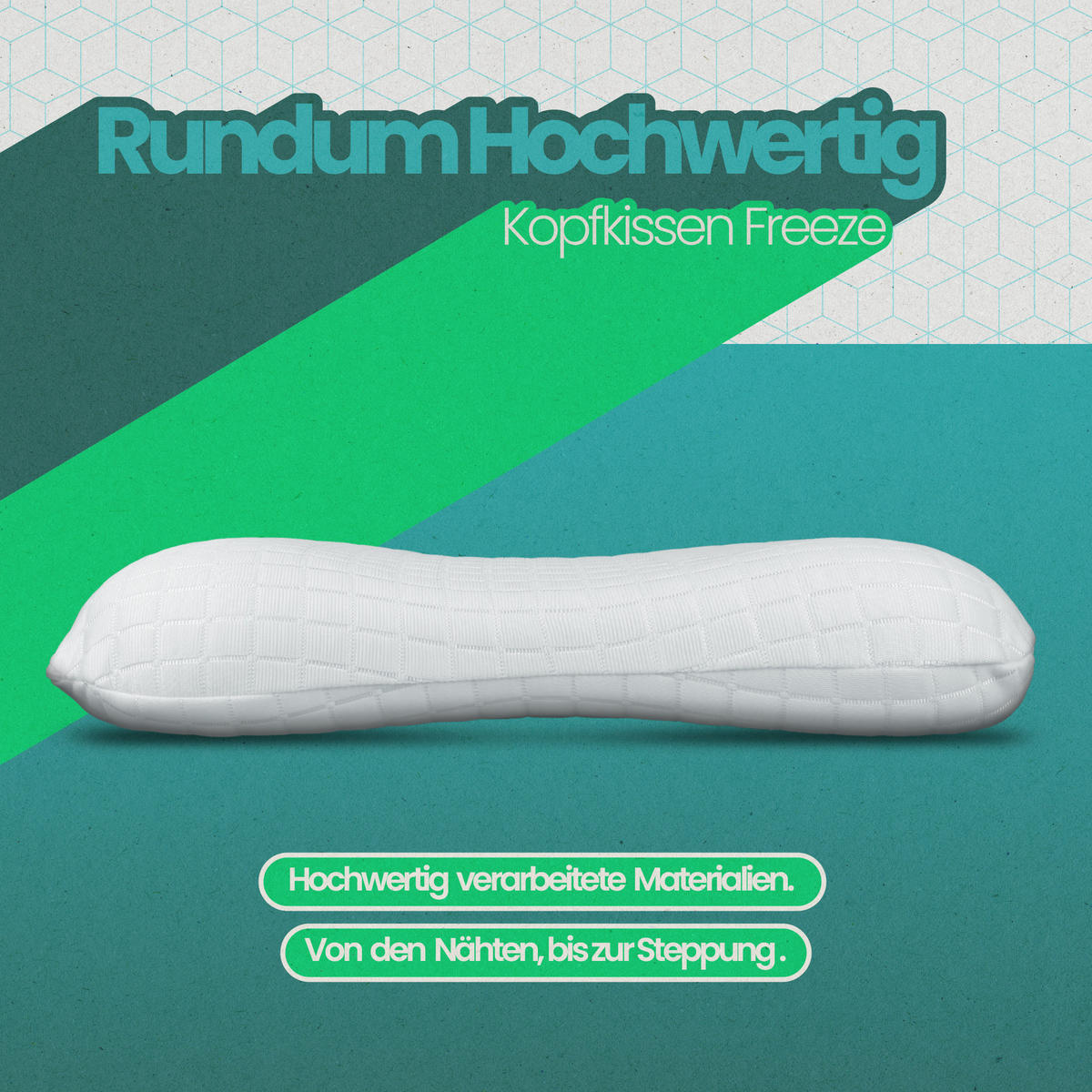 KOPFKISSEN Freeze mit Kühl-Effekt 32x52 cm - Weiß, Textil (32/52cm) - Bestlivings