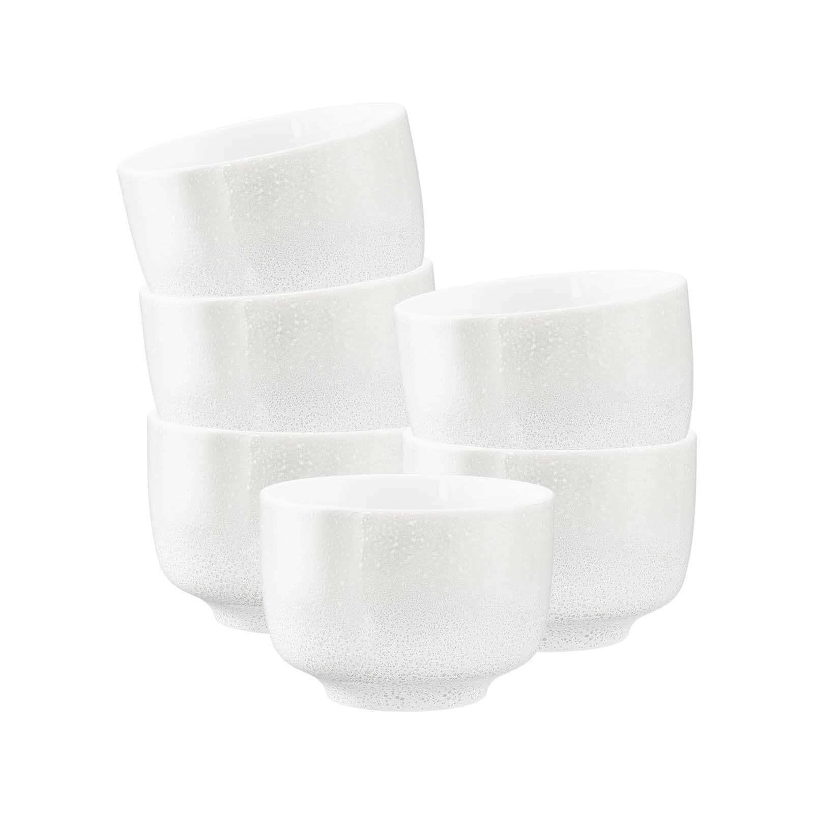 MILCHKAFFEETASSEN OHNE HENKEL Sento Home Aura white 350 ml 6er Set - Weiß, Keramik (0.35L) - Seltmann Weiden