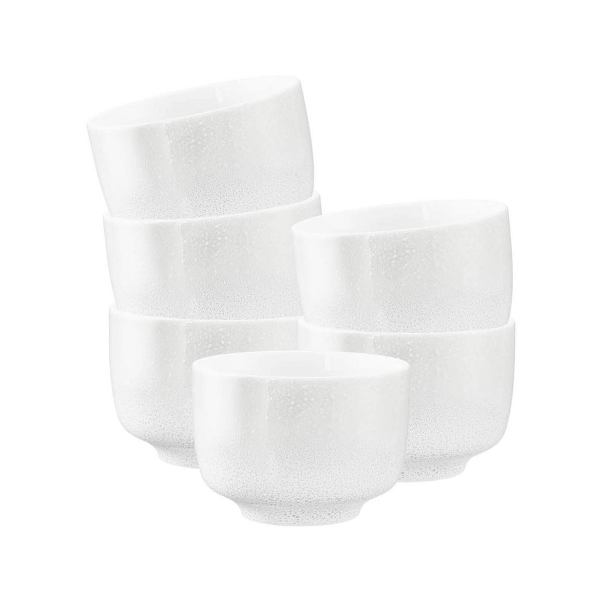 MILCHKAFFEETASSEN OHNE HENKEL Sento Home Aura white 350 ml 6er Set - Weiß, Keramik (0.35L) - Seltmann Weiden