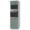 BACKOFEN-HOCHSCHRANK Kvantum D14/RU/60/207 Mint Matt / Grau Matt 60 / 59 / 207cm - Grau/Mintgrün, Holz/Holzwerkstoff (60/207/59cm) - Feldmann-Wohnen