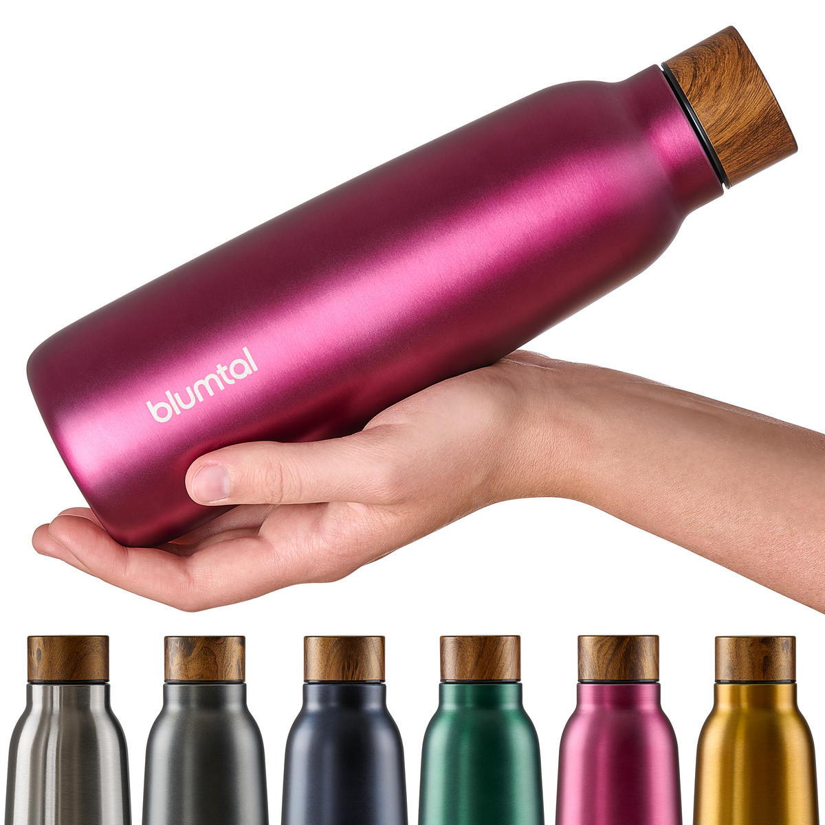 THERMOSFLASCHE Ray 500 ml, Pink - Pink, Metall (0.5L) - Blumtal