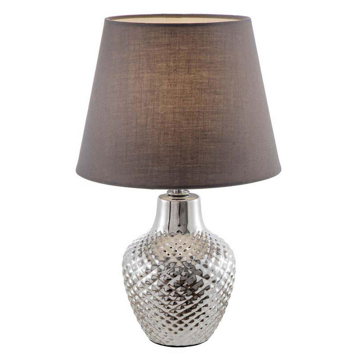 LED TISCHLEUCHTE HANKA Braun Keramik - Braun, Textil (20/32/32cm) - Nowa