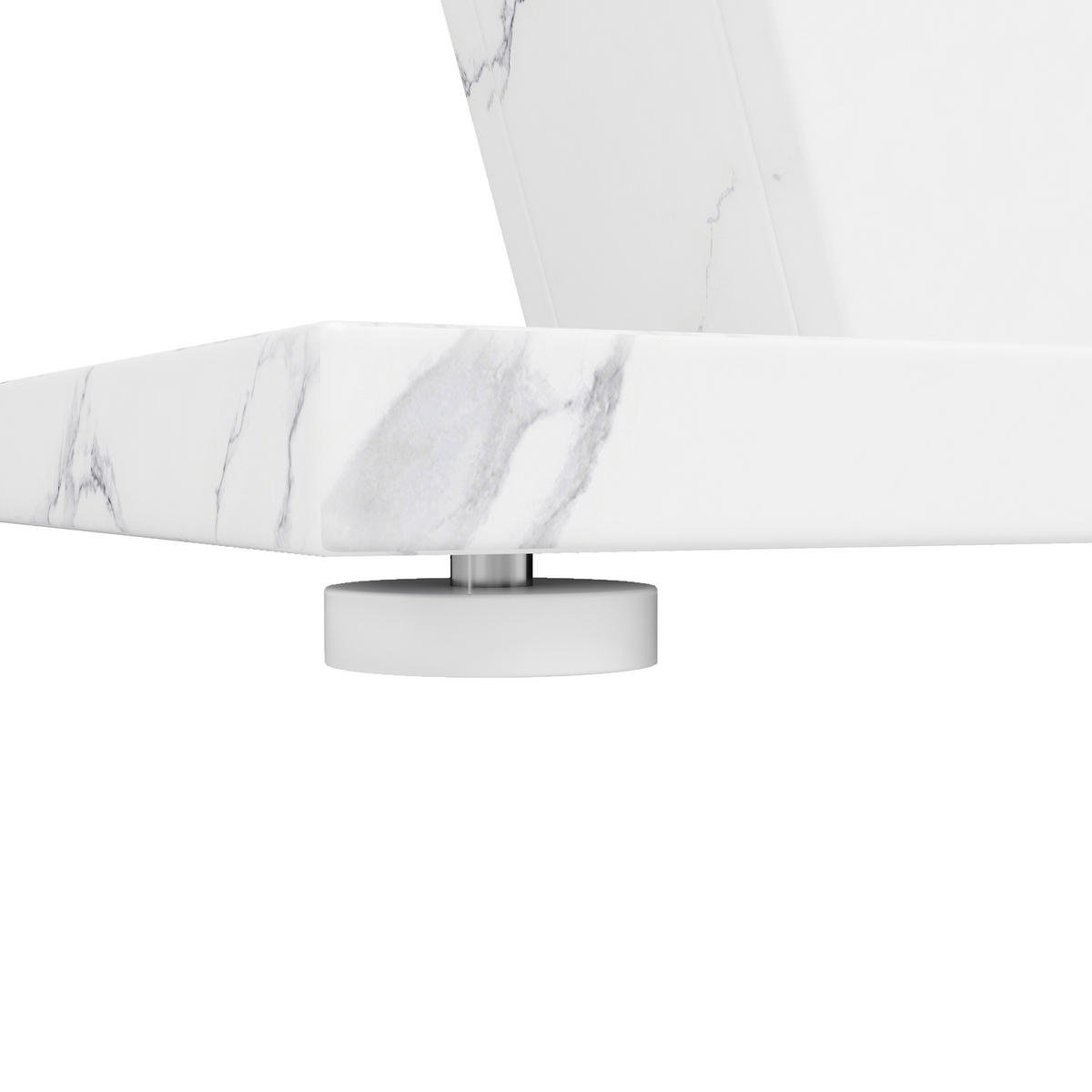 ESSTISCH Ausziehbar 120-160x80Cm Marmor Schmetterling - Weiß, Metall (80/120/76cm) - FLIEKS