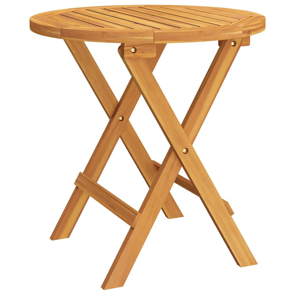 BISTROTISCH Ø46/47 Cm Massivholz Akazie - Braun, Holz (46/46/47cm) - vidaXL