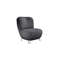 SESSEL LUIS, Skandinavischer Stil – Freistehend, 82×56×82 cm, SCHWARZ - Schwarz, Holz/Textil (82/82/66cm) - DomoHome