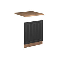 PŘEDNÍ PANEL Fame-Line, Tmavě šedá/Zlatý mocný dub, 60 cm, PD Dub - tmavě šedá/barva dubu, kompozitní dřevo (60/67.4/60cm) - Vicco