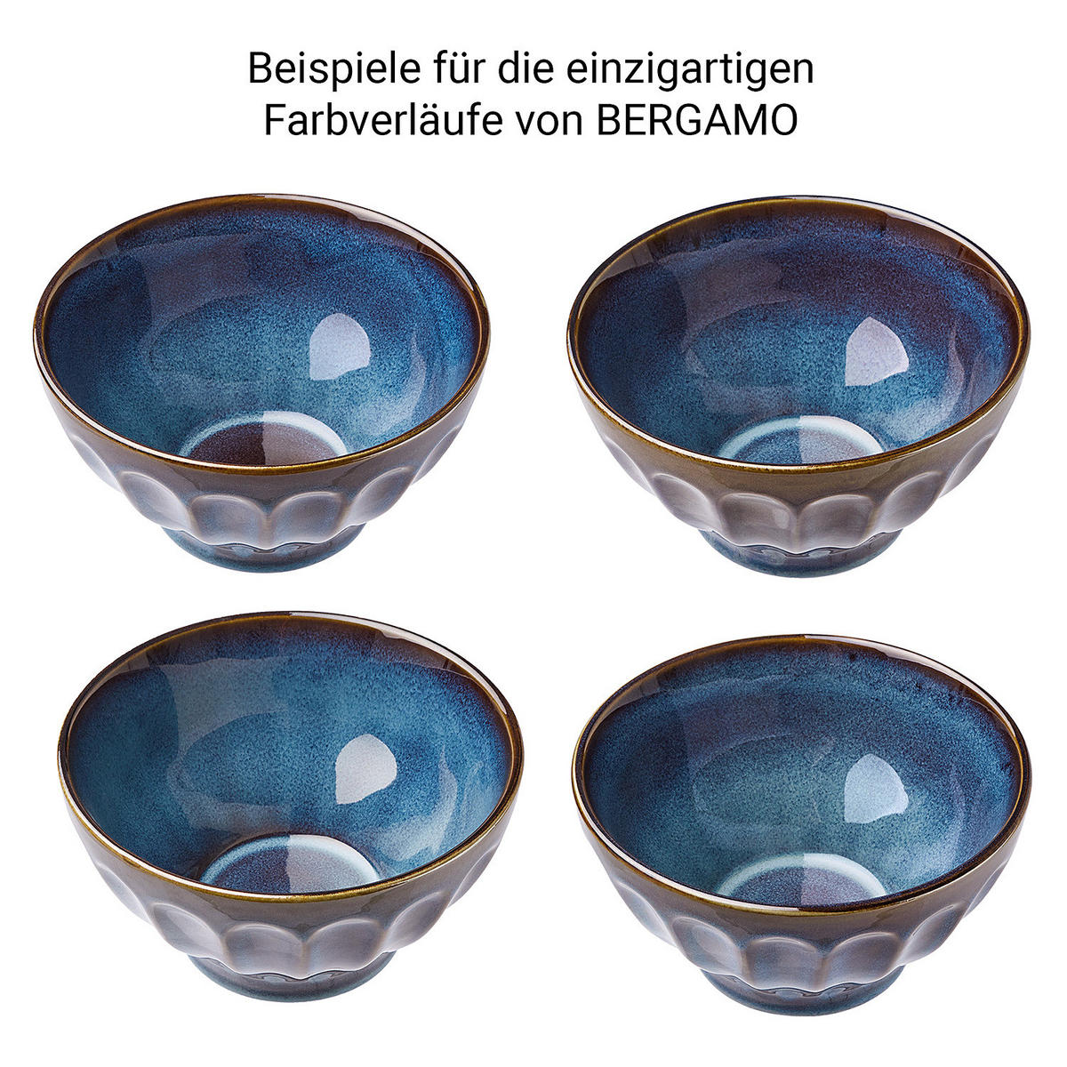SCHÜSSEL Bergamo - Blau, Keramik (16/16/9cm) - Butlers