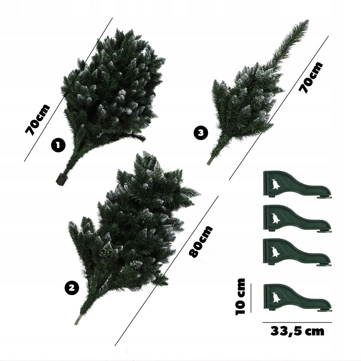 KADAX Künstlicher Weihnachtsbaum Diamanttanne 220 cm dick - Grün, Kunststoff (220cm) - KADAX