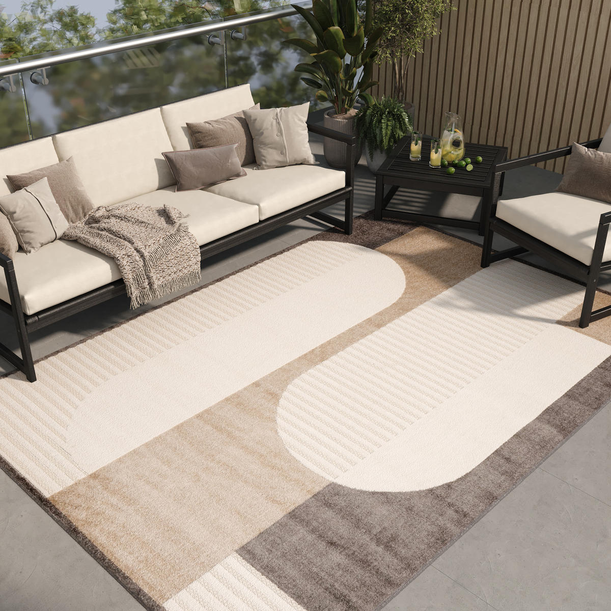 TEPPICH PATIO Beige 300/400 cm - Beige, Kunststoff (300/400cm) - Tapiso