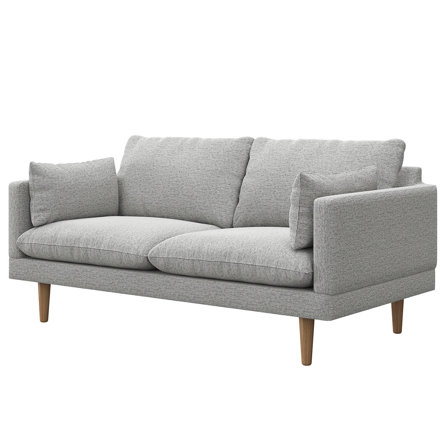2-SITZER SOFA - Webstoff - Hellgrau, Textil (162/83/85cm) - home24