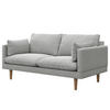 2-SITZER SOFA - Webstoff - Hellgrau, Textil (162/83/85cm) - home24