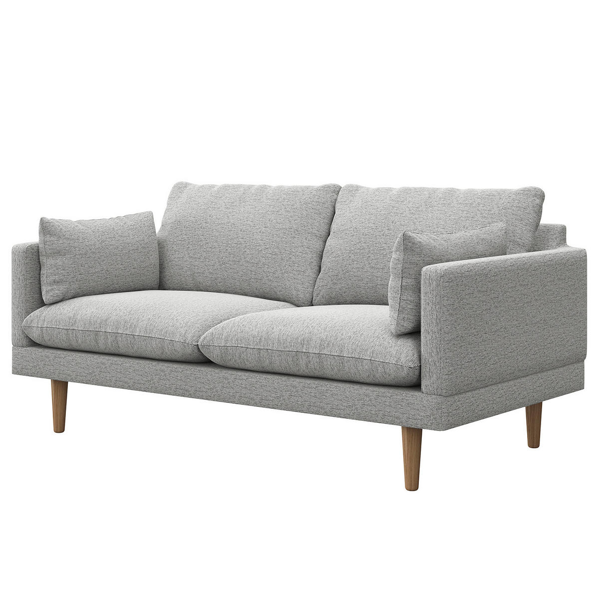 2-SITZER SOFA - Webstoff - Hellgrau, Textil (162/83/85cm) - home24