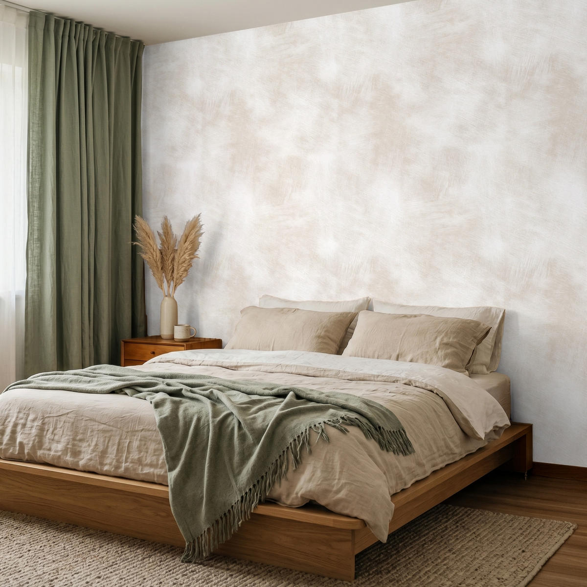TAPETE - Dezent - Textur - Beige - 240x200 cm - Creme, Papier (240/200cm) - OnlyWow