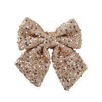 DEKOSCHLEIFE SANTA LILA Champagnergold 20/25cm - Champagner, Textil (20/25/20cm) - Mondex