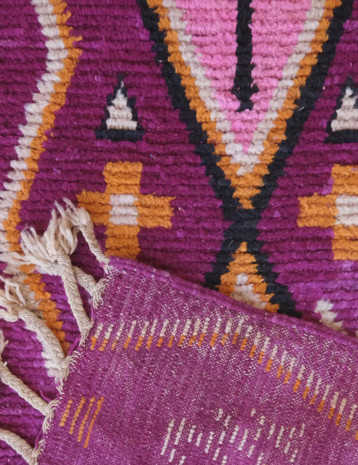 BERBERTEPPICH aus reiner Wolle 78x 507 cm - Pink, Naturmaterialien (78/507cm) - AFK Living