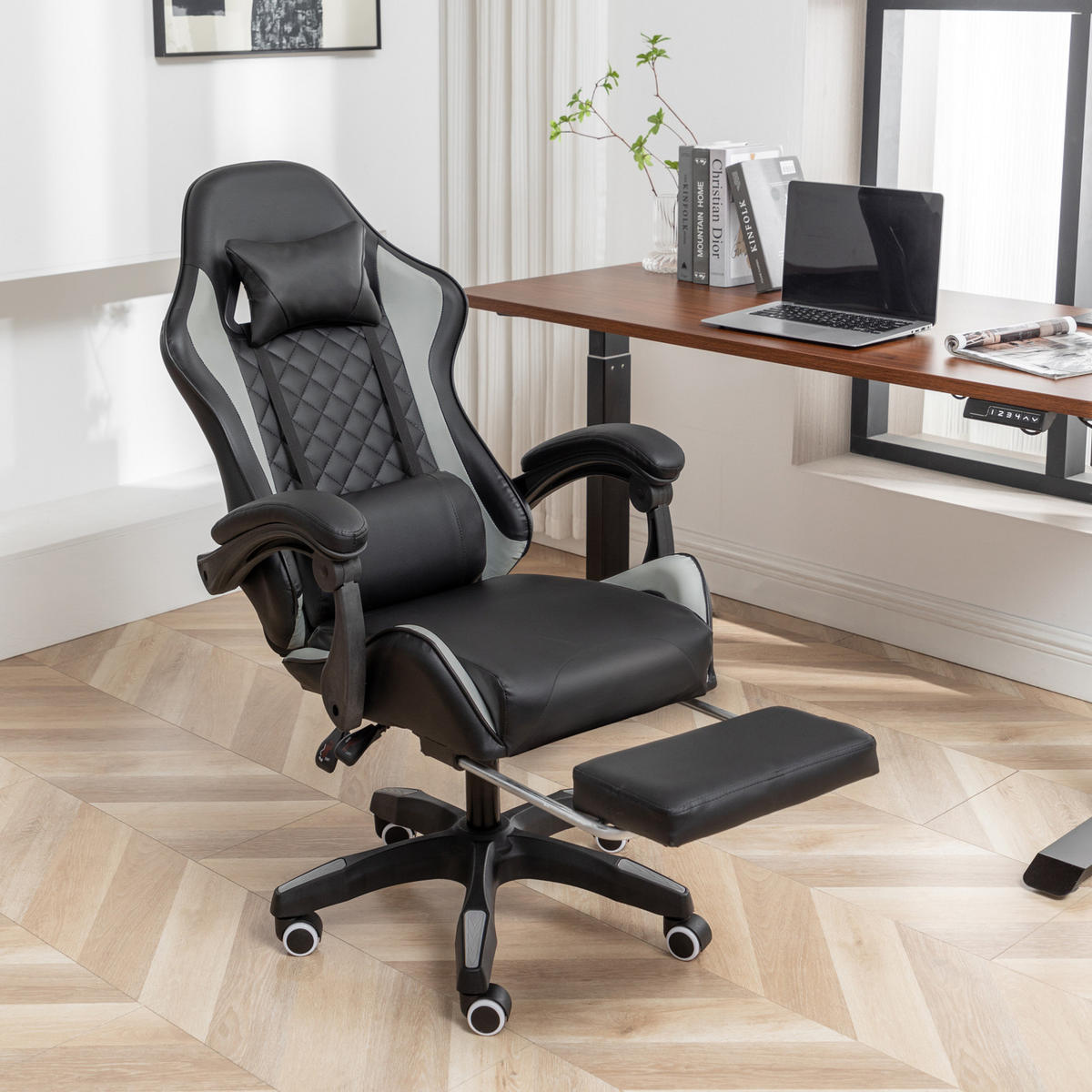 GAMINGSTUHL X-STREAM Grau - Grau, Textil (66/120/66.5cm) - SVITA