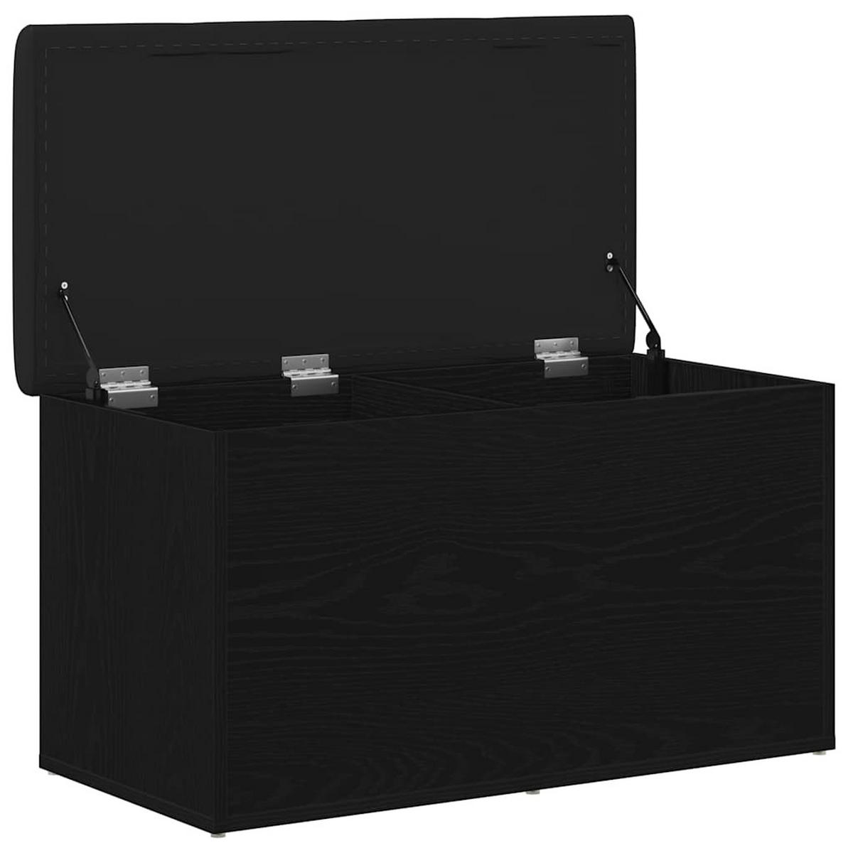 SITZBANK Jona mit Stauraum Schwarz Eichen-Optik 82x42x45 cm - Schwarz, Holz (82/45/42cm) - DELUKE