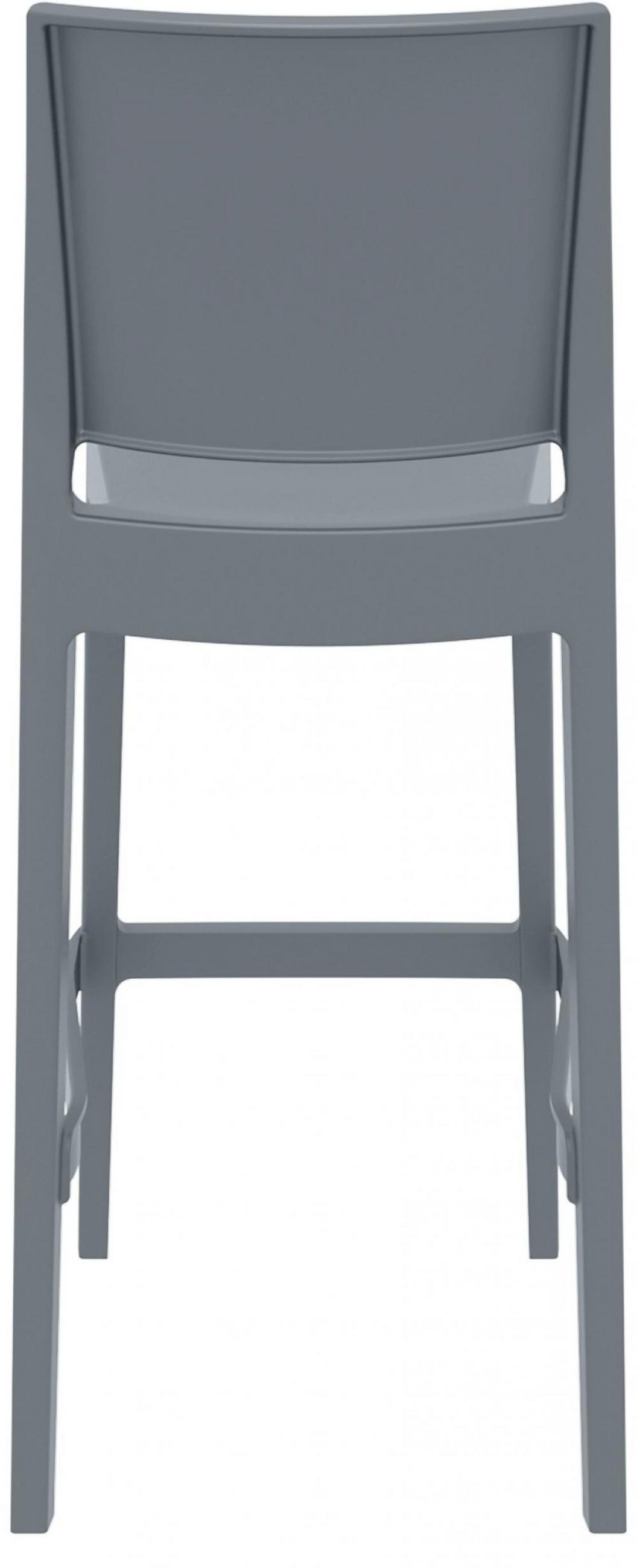 BARHOCKER 2er Set Kunststoff dunkelgrau - Dunkelgrau/Grau, Kunststoff (45/105/51cm) - CLP
