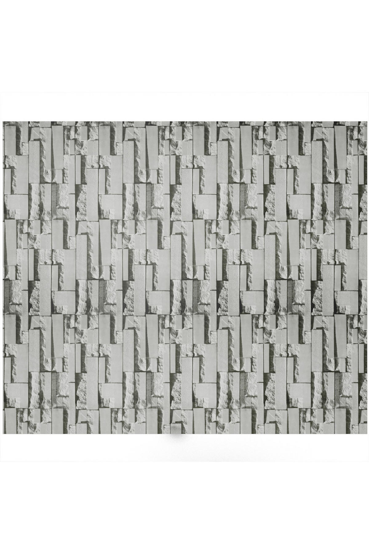 VLIESTAPETE mit grauem Ziegelsteinmuster Rechteckig Tapetenkleber erforderlich 5m²/950 x 53 cm - Grau, Naturmaterialien (950/1cm) - Livingandhome