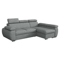 ECKSOFA Boston Mini, Seite: Rechts - 2R+LC - Chromfarben/Silberfarben, Holz/Textil (255/170cm) - MIRJAN24