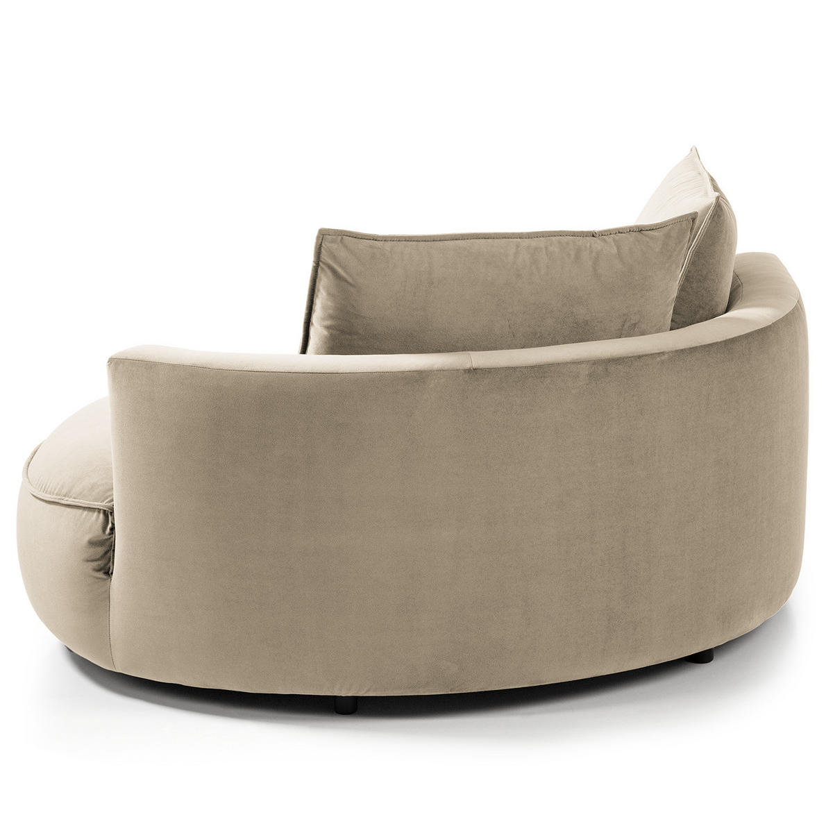 OTTOMANE - modular - Beige/Schwarz, Kunststoff/Textil (126/82/154cm) - home24