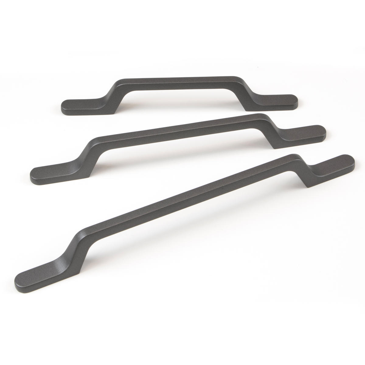 MÖBELGRIFFE Osaka, L192mm, 128mm Achsenabstand, Aluminium, Dunkelgrau 5er-set - Dunkelgrau, Metall (1.2/3/19.2cm) - EMUCA
