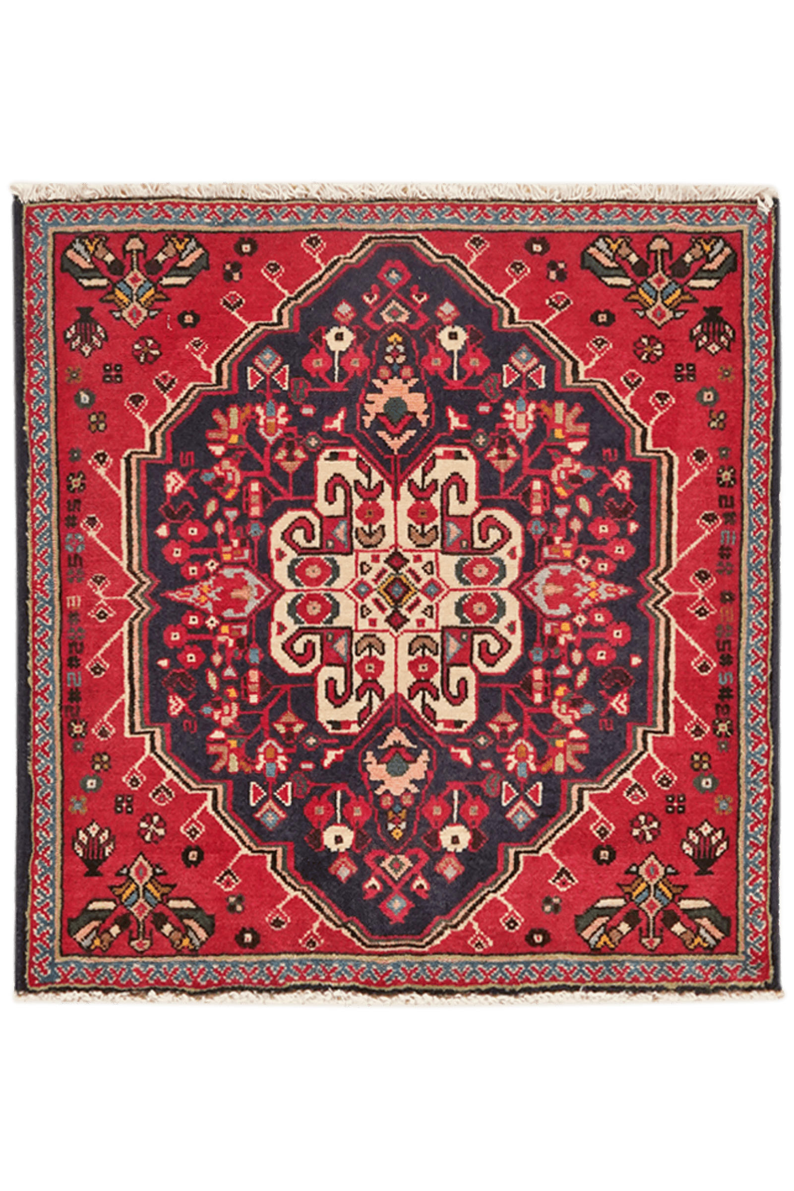 ORIENTTEPPICH handgeknüpft Gashgai Rot 65/62 cm Schurwolle - Rot, Textil (62/65cm) - Looma