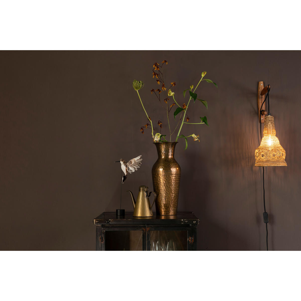 WANDLEUCHTE Alen Gold - Goldfarben, Metall (17/47/18cm) - Housecraft Living