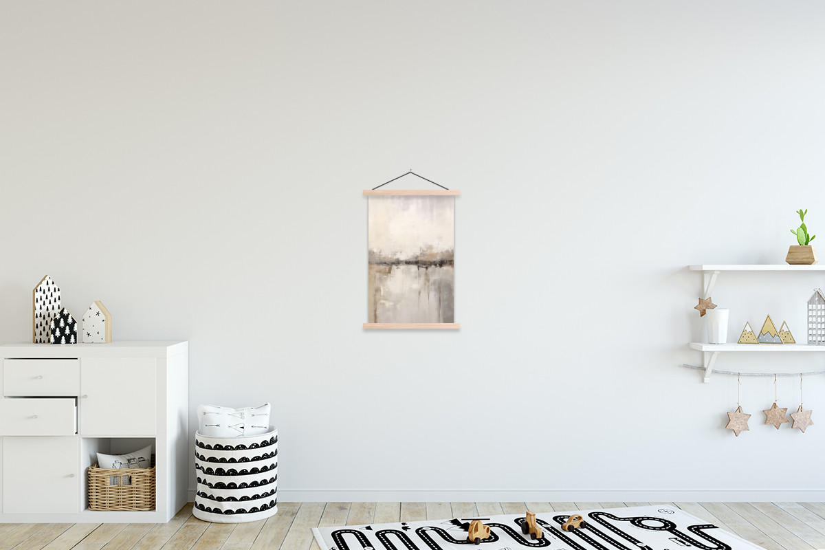 POSTER Moderne Kunst - Abstrakt - Beige 40x60 cm - Beige, Textil (40/60/0.15cm) - MuchoWow
