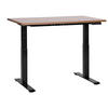 SCHREIBTISCH braunschwarz 120/72 cm elektrisch höhenverstellbar Destin III - Dunkelbraun/Schwarz, Holz (72/120/63cm) - Beliani