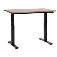 SCHREIBTISCH braunschwarz 120/72 cm elektrisch höhenverstellbar Destin III - Dunkelbraun/Schwarz, Holz (72/120/63cm) - Beliani