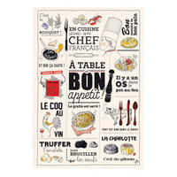 GESCHIRRTUCH Cuisine Française ekrü 48 x 72 cm - Weiß, Textil (72/48cm) - Winkler