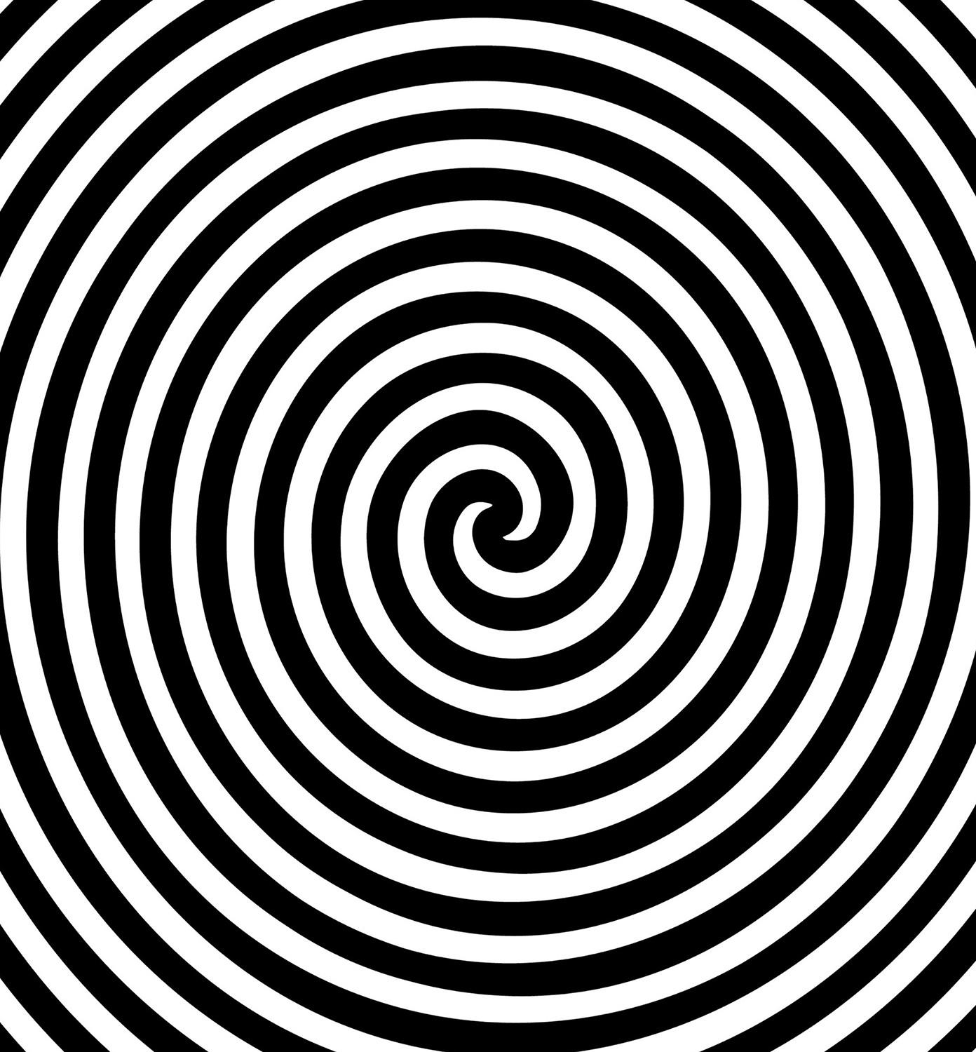 VERDUNKELUNGSROLLO 130x140 cm Hypnotisierender Kreis - Schwarz, Textil (130/140cm) - TULUP