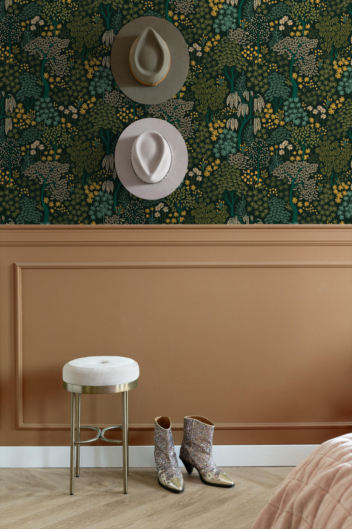 TAPETE Bäumen und Blumen 50 x 900 cm - Grün, Papier (50/900cm) - ESTAhome