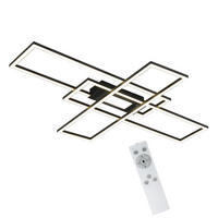 LED-DECKENLEUCHTE Kesselfluch 99.0/7.0/99 cm - Schwarz, Metall (99/99/7cm) - ZMH