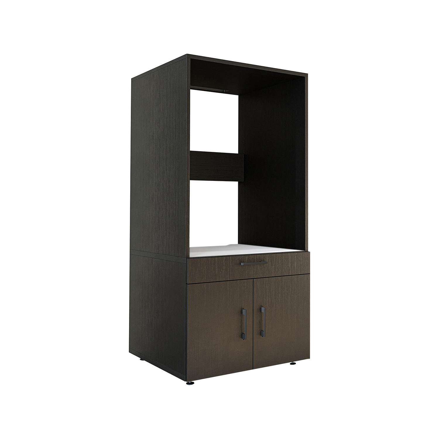 WASCHMASCHINENSCHRANK Serie 3 67cm Breit, 145cm Hoch - Schwarz, Holzwerkstoff (67/145/67cm)