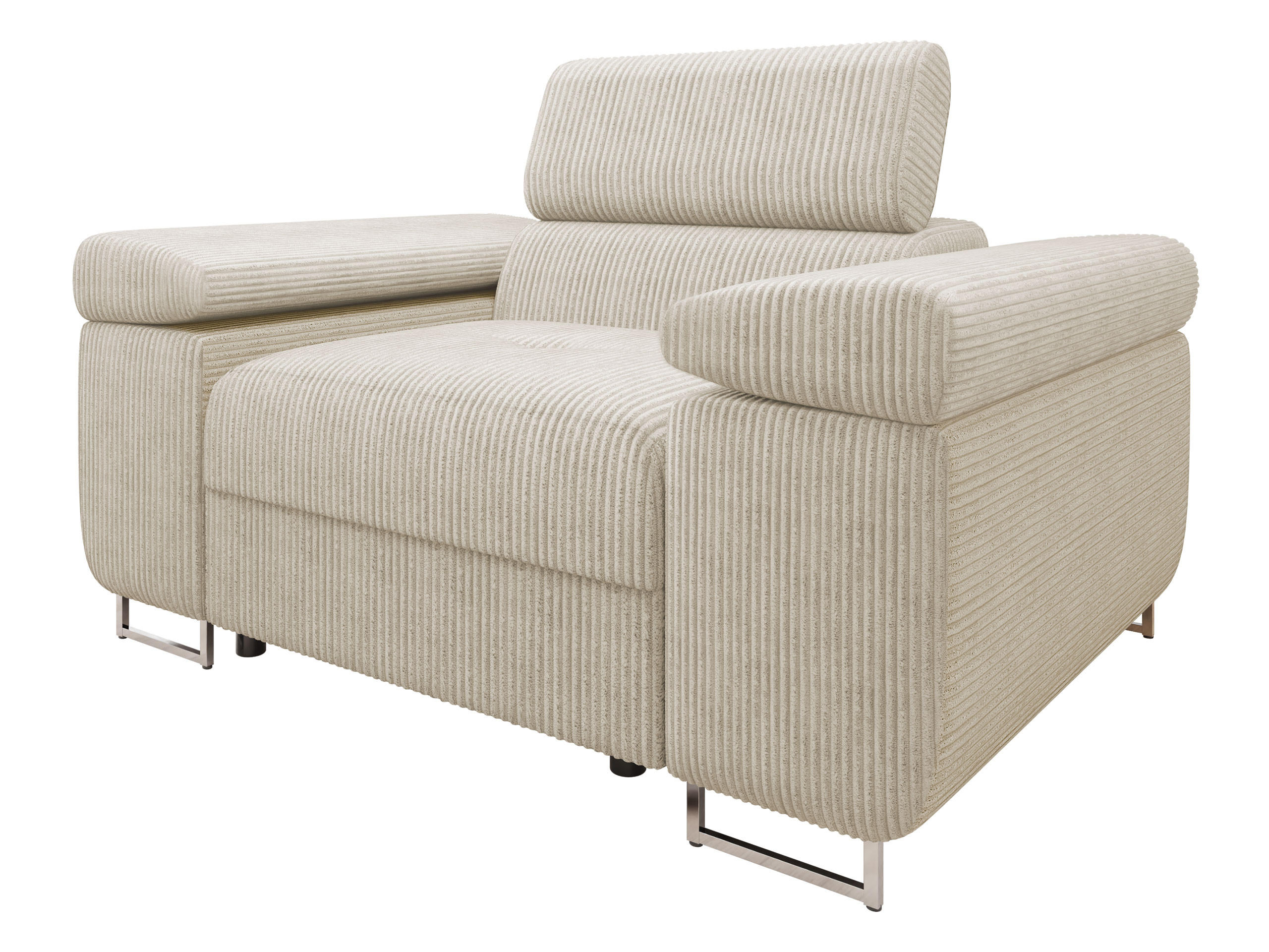 SESSEL Torezio Cord - Beige, Holz/Textil (134/90/102cm) - MIRJAN24