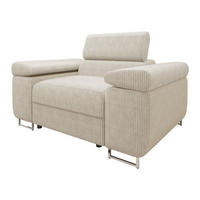 SESSEL Torezio Cord - Beige, Holz/Textil (134/90/102cm) - MIRJAN24