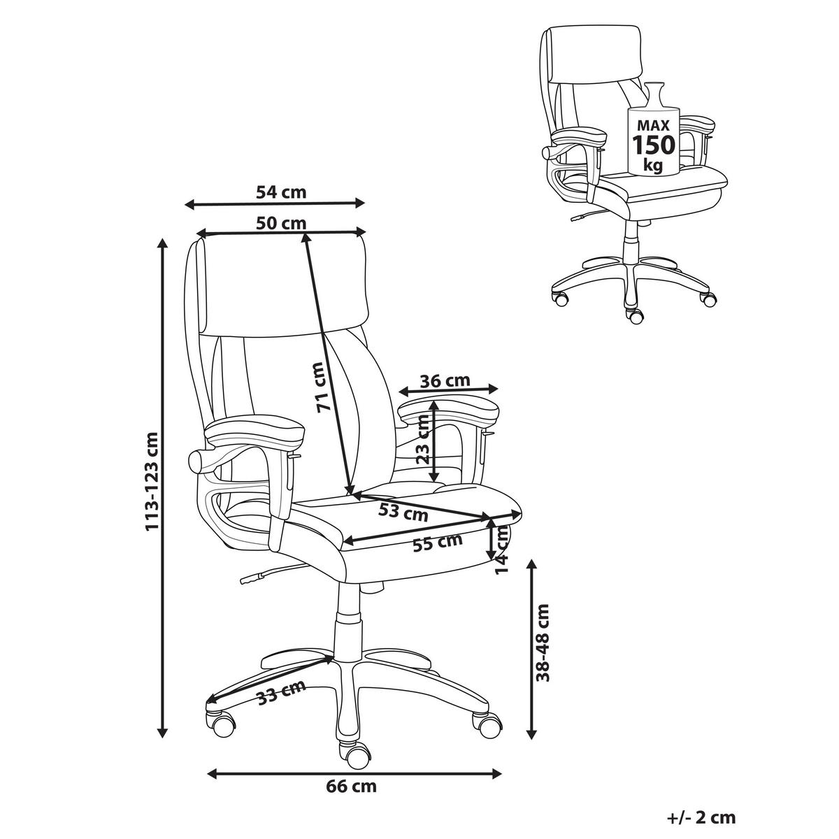 CHEFSESSEL Beige Gallant - Beige/Silberfarben, Kunststoff (66/113/66cm) - Beliani