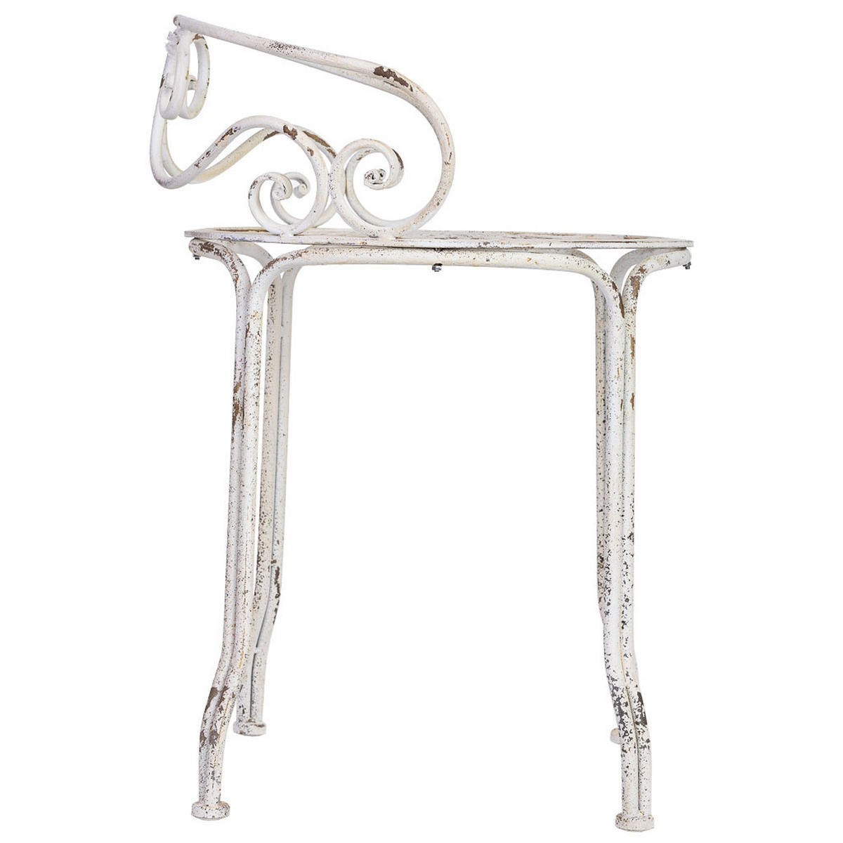 HOCKER aus Metall, 44x67cm - Weiß, Metall (44/66/44cm) - Wanderlust