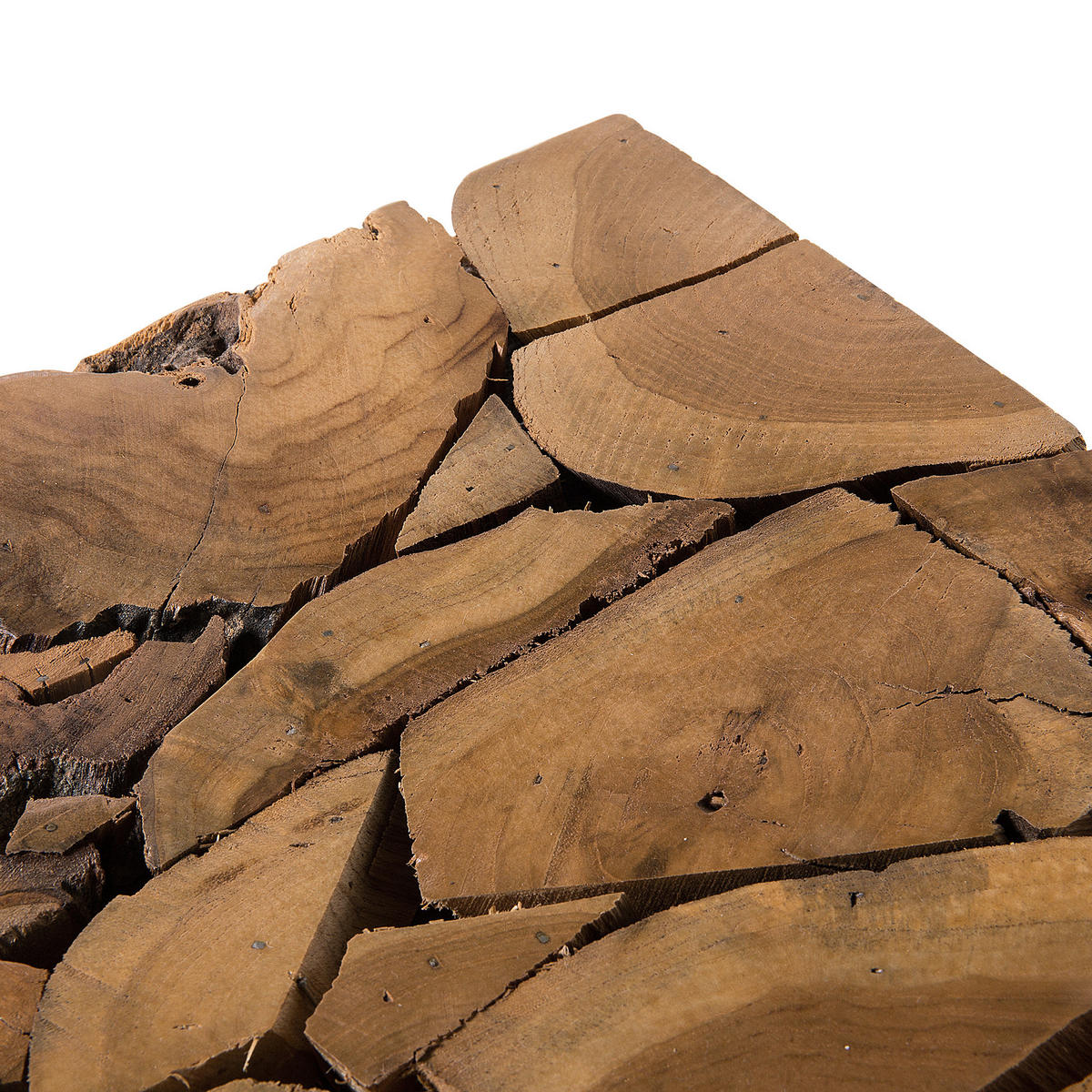 BEISTELLTISCH Teakholz hellbraun quadratisch 30/30 cm Nelson - Hellbraun, Holz (30/30/45cm) - Beliani