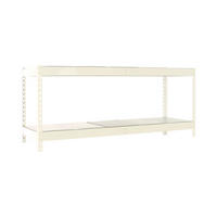 SCHWERLASTREGAL Mini Metal Yeti Two HxBxT 90 x 150 x 45 cm Fachlast 400 kg Weiß - Weiß, Metall (150/90/45cm) - PROREGAL
