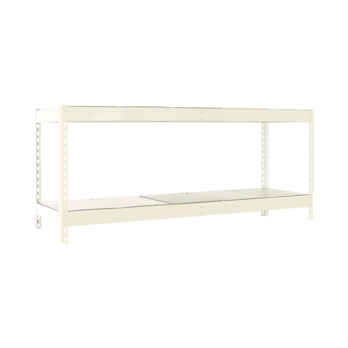 SCHWERLASTREGAL Mini Metal Yeti Two HxBxT 90 x 150 x 45 cm Fachlast 400 kg Weiß - Weiß, Metall (150/90/45cm) - PROREGAL