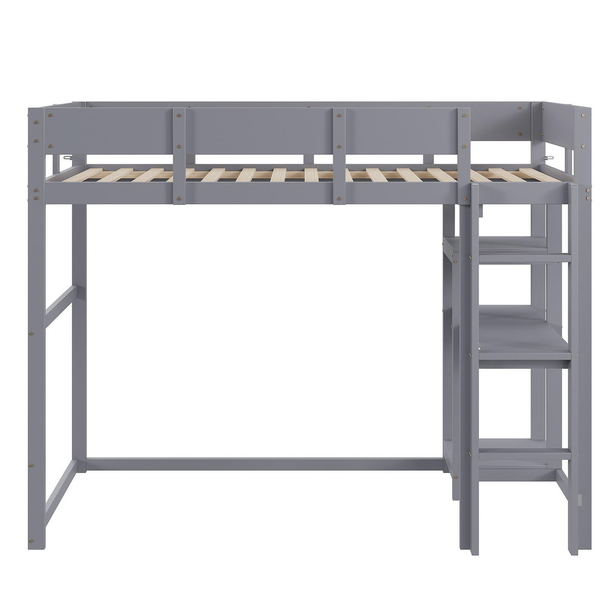 HOCHBETT 90x200 cm Kiefer Lattenrost grau - Grau, Holz (90/200cm) - LEBENLANG