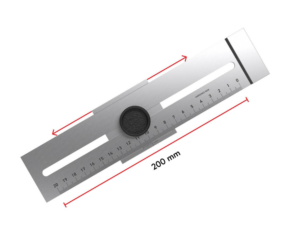 STREICHMASS Metall 200 mm - Silberfarben, Metall (20/5/2cm) - BAUHELD