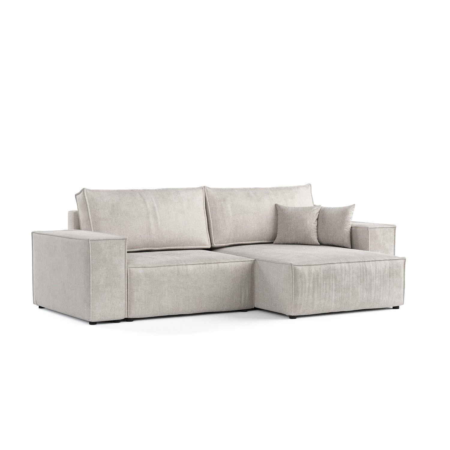 AltaBeds ROHOVÁ SEDAČKA CAVO, textil, Světle béžová
