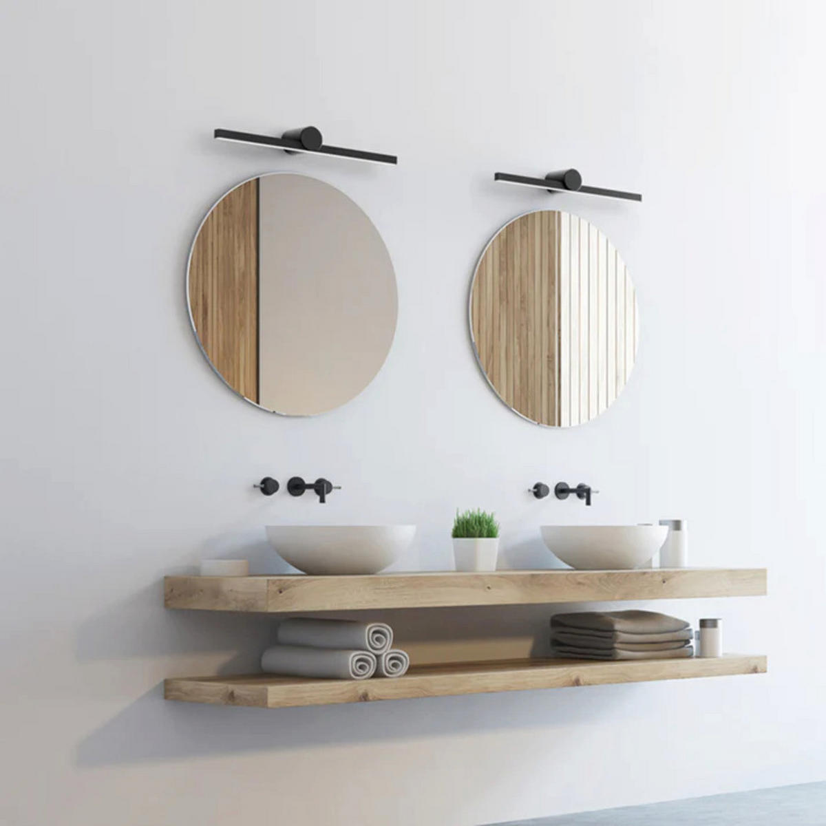 WANDLEUCHTE LUISA 60 schwarz 12 W IP54 - Schwarz, Metall (7.5/7.5/2.5cm)