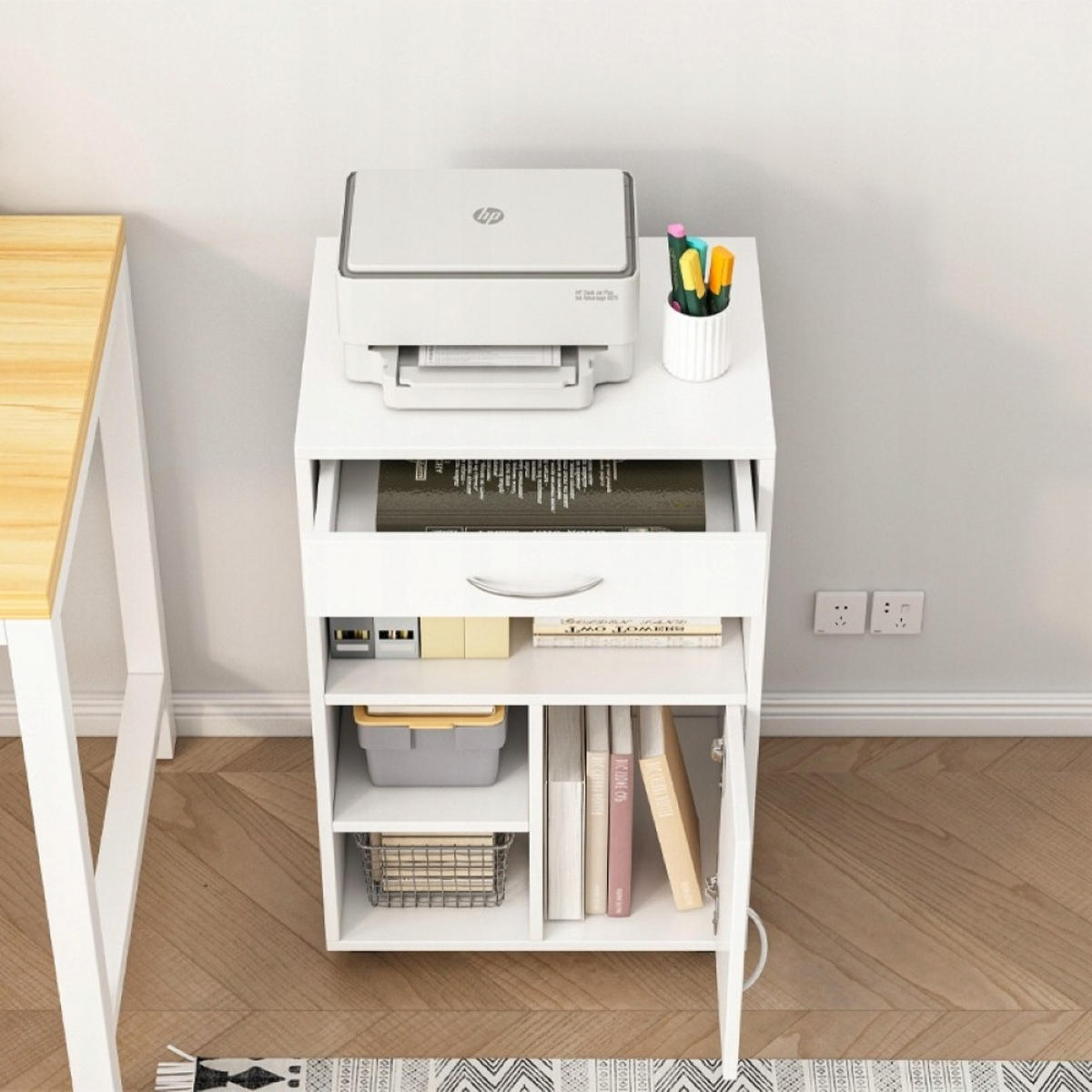 SCHRANK weiß 50/40/75 cm - Weiß, Holzwerkstoff (50/75/40cm)